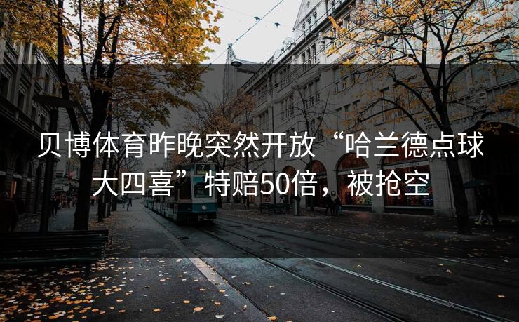 贝博体育昨晚突然开放“哈兰德点球大四喜”特赔50倍，被抢空